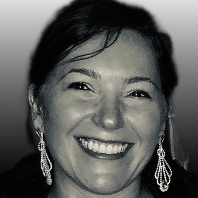 Author Maria Bleahu, smiling